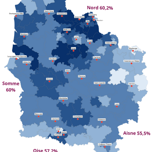 Dépistage du cancer du col de l’utérus : Part des patientes 25 à 65 ans ayant réalisé un frottis 2020 2022